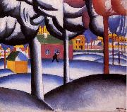 Kazimir Malevich Winter, Sweden oil painting artist